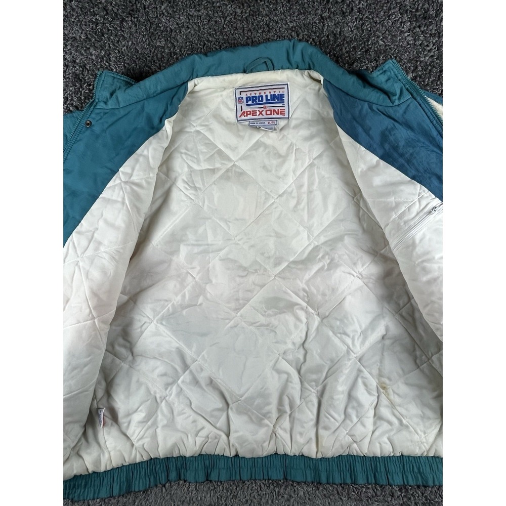 NFL Authentic Proline By Apex One Miami Dolphins Nylon Jacket Size XL Full Zip - Picture 8 of 16